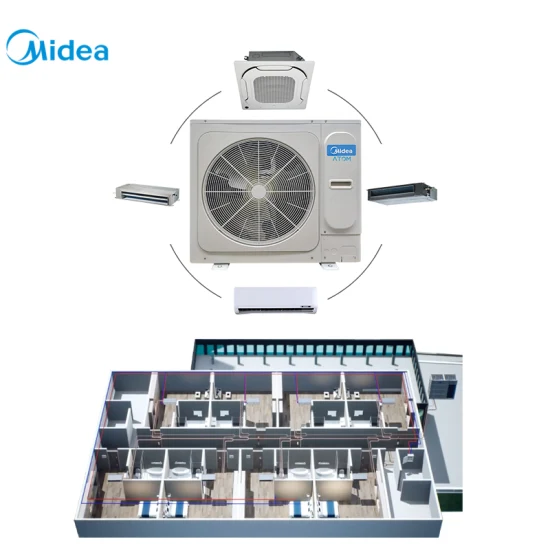 Midea Smart 16kw Sistema VRF commerciale leggero di facile installazione Mini sistema di climatizzazione a pavimento split per uso residenziale