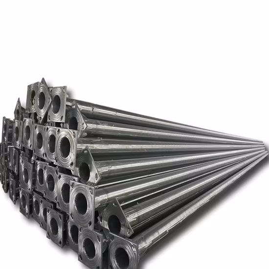 Palo luminoso stradale ad albero alto in acciaio zincato